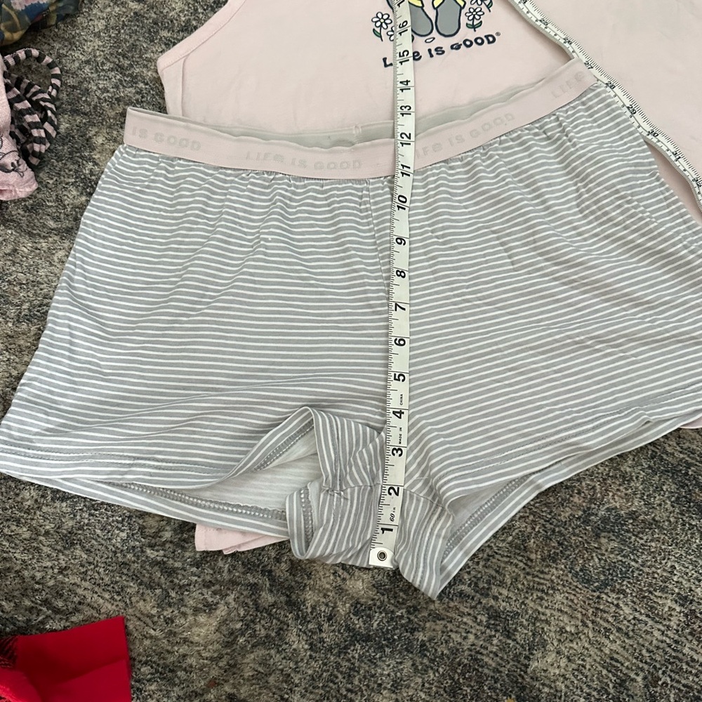 Life Is Good Pink Tank Top with Flip Flop Design